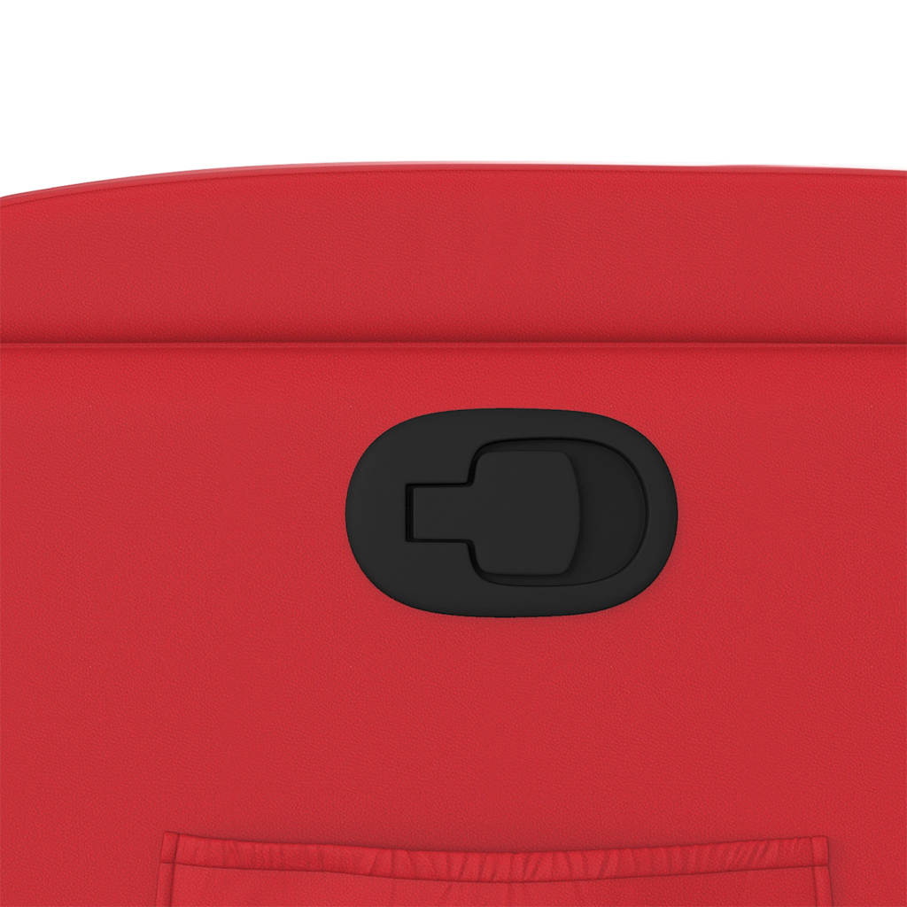Poltrona Reclinabile Rossa in Similpelle | homemem39