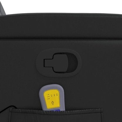 Poltrona Massaggiante Reclinabile Nera in Similpelle - homemem39