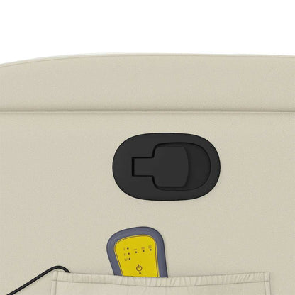 Poltrona da Massaggiante Reclinabile Crema Similpelle - homemem39