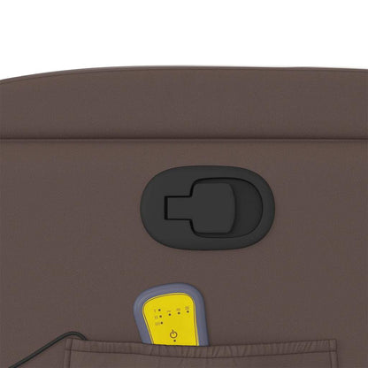 Poltrona Massaggiante Reclinabile marrone in Similpelle - homemem39