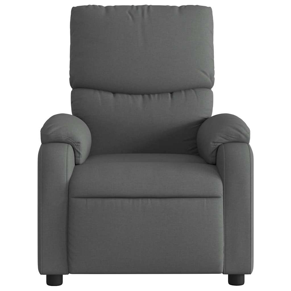 Poltrona Reclinabile in Tessuto Grigio Scuro