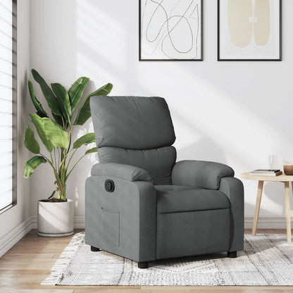 Poltrona Reclinabile in Tessuto Grigio Scuro | homemem39