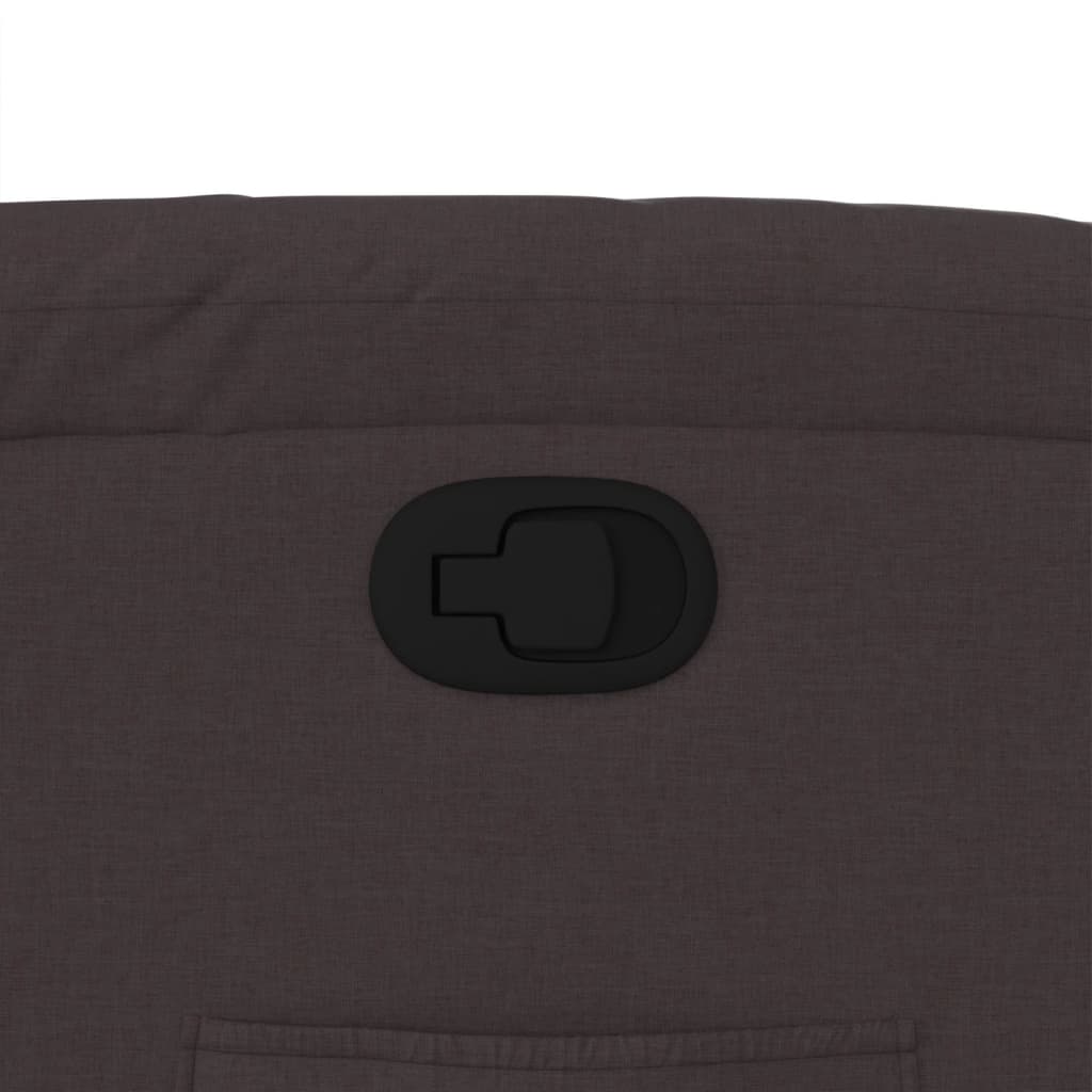 Poltrona Reclinabile Marrone Scuro in Tessuto - homemem39