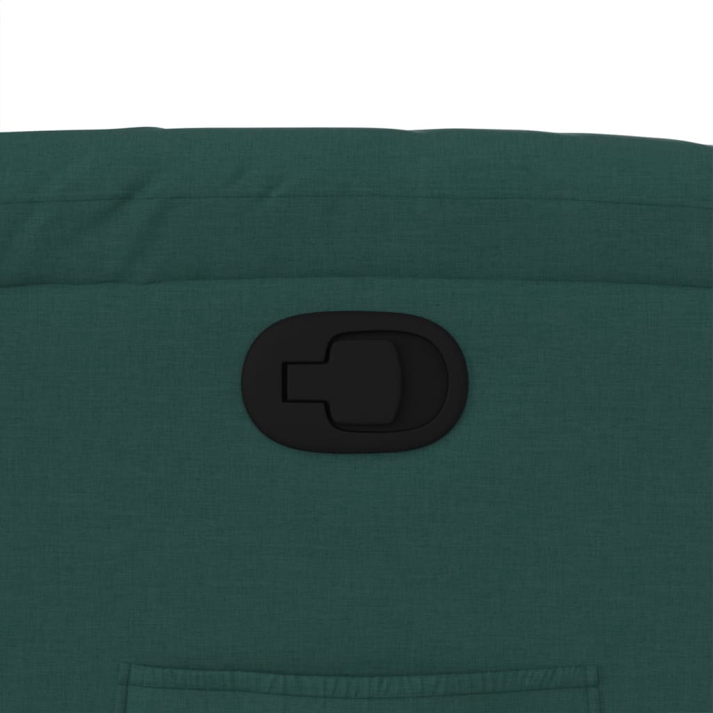 Poltrona Reclinabile in Tessuto Verde Scuro