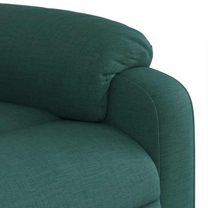 Poltrona Massaggiante Reclinabile Verde Scuro in Tessuto