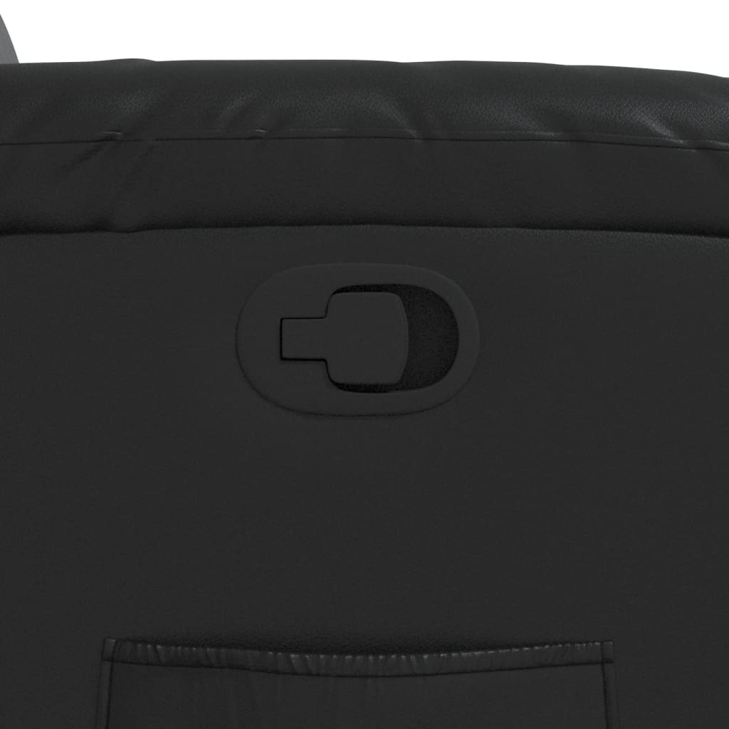 Poltrona Reclinabile Nera in Similpelle - homemem39