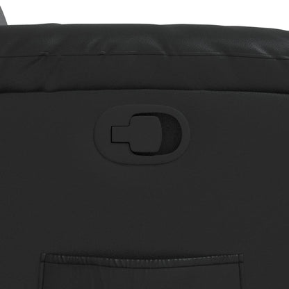 Poltrona Reclinabile Nera in Similpelle - homemem39