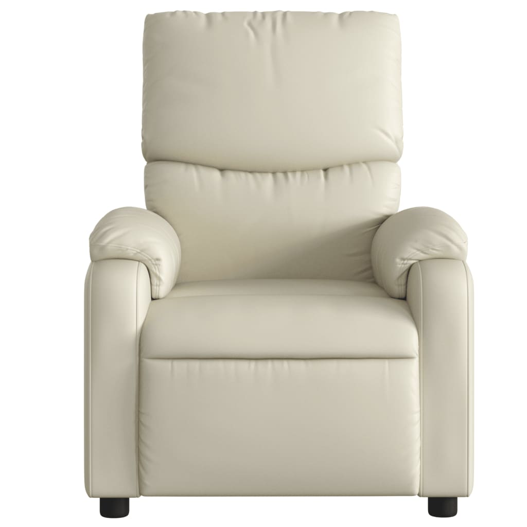 Poltrona Reclinabile Crema in Similpelle | homemem39
