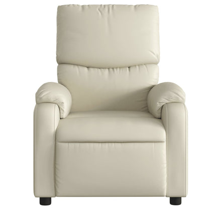 Poltrona Reclinabile Crema in Similpelle | homemem39
