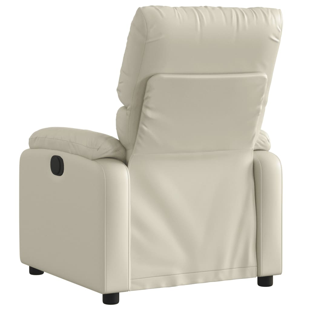 Poltrona Reclinabile Crema in Similpelle | homemem39