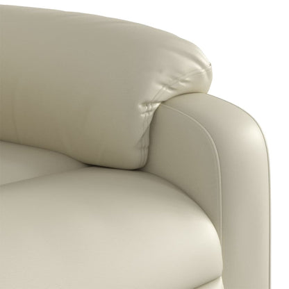 Poltrona Reclinabile Crema in Similpelle | homemem39