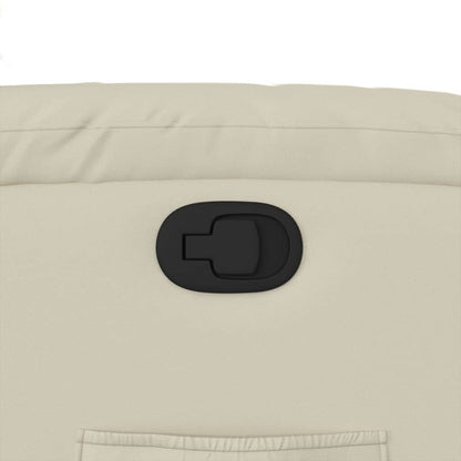 Poltrona Reclinabile Crema in Similpelle | homemem39