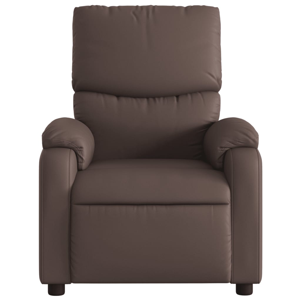 Poltrona Reclinabile Marrone in Similpelle | homemem39