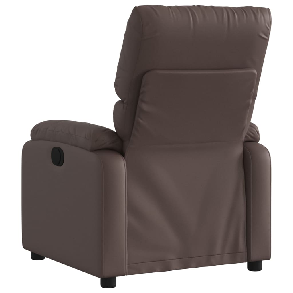 Poltrona Reclinabile Marrone in Similpelle | homemem39