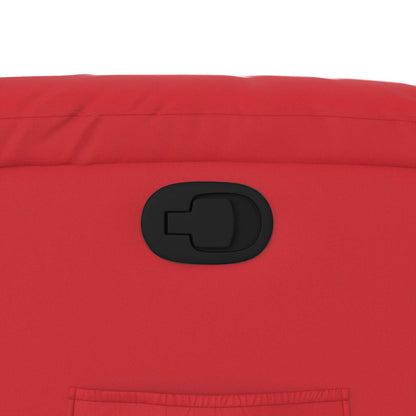 Poltrona Reclinabile Rossa in Similpelle