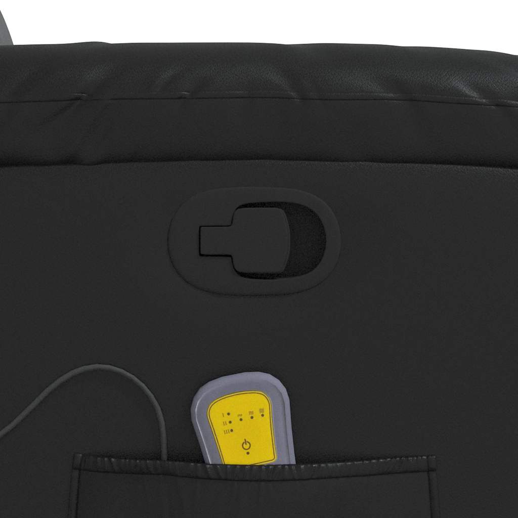 Poltrona Massaggiante Reclinabile Nera in Similpelle - homemem39