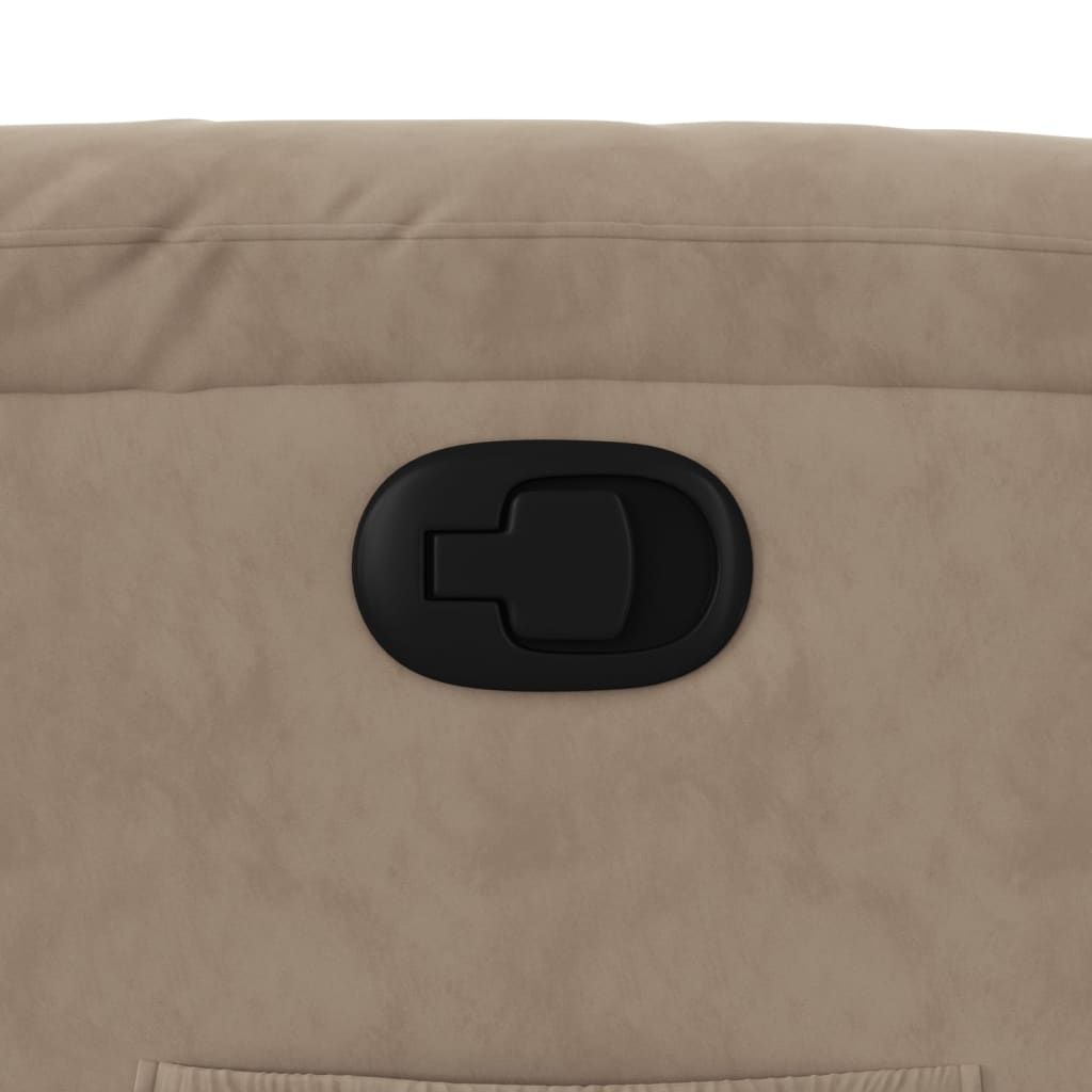 Poltrona Reclinabile Tortora in Tessuto di Microfibra - homemem39