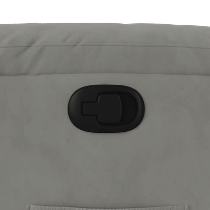 Poltrona Reclinabile Grigio Chiaro in Tessuto di Microfibra - homemem39