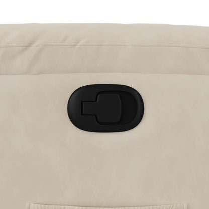 Poltrona Reclinabile Beige in Tessuto di Microfibra - homemem39