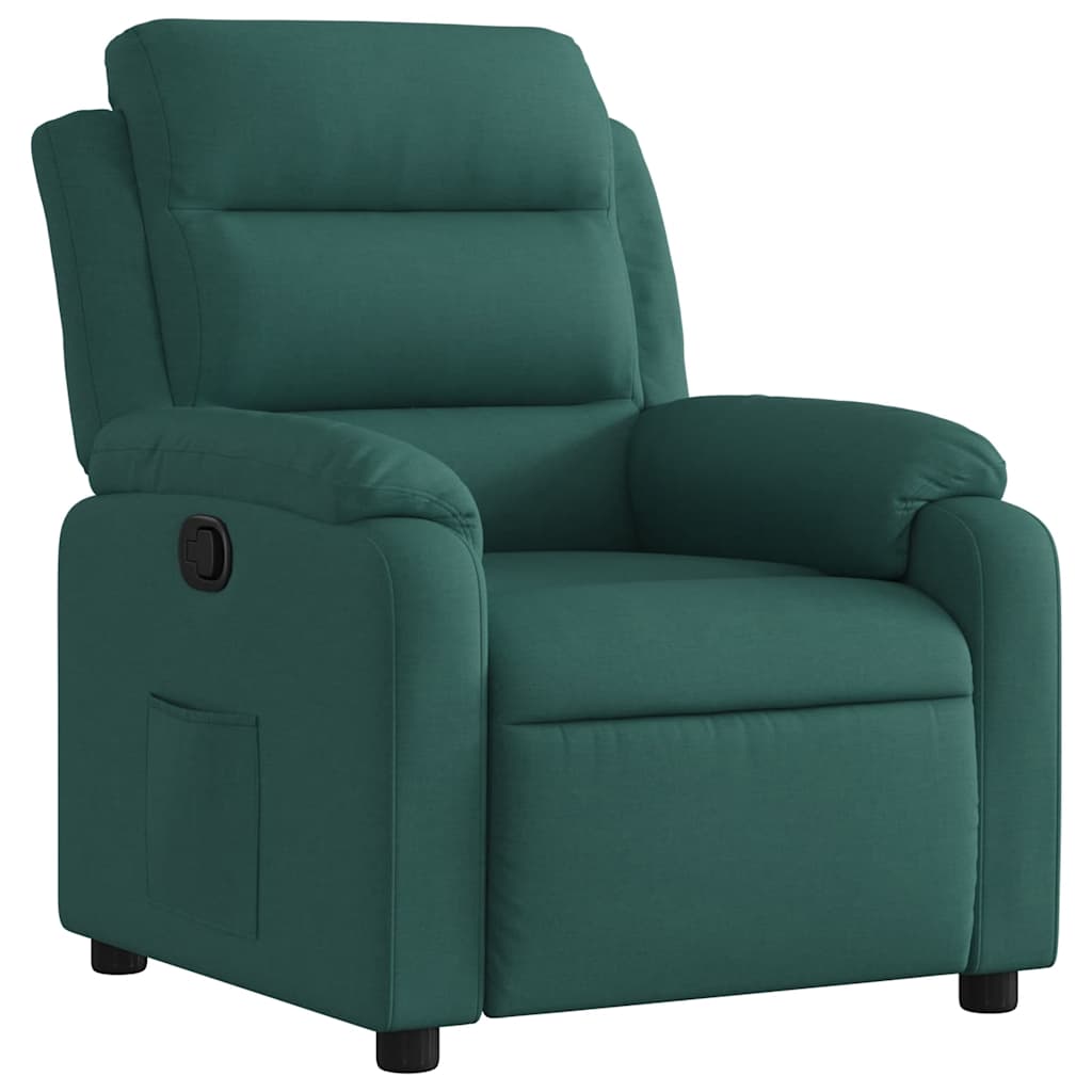Poltrona Reclinabile in Tessuto Verde Scuro | homemem39