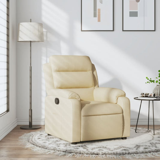 Poltrona Reclinabile in Tessuto Crema | homemem39