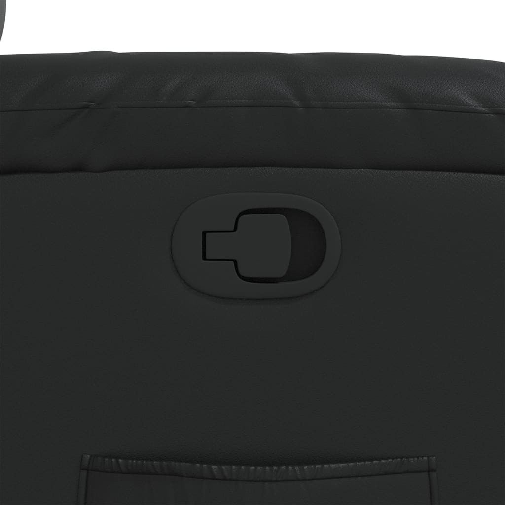 Poltrona Reclinabile Nera in Similpelle - homemem39