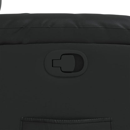 Poltrona Reclinabile Nera in Similpelle - homemem39