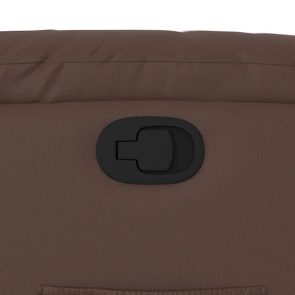 Poltrona Reclinabile Marrone in Similpelle - homemem39