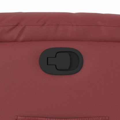 Poltrona Reclinabile Rosso Vino in Similpelle - homemem39