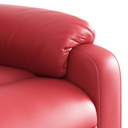 Poltrona Reclinabile Rossa in Similpelle | homemem39