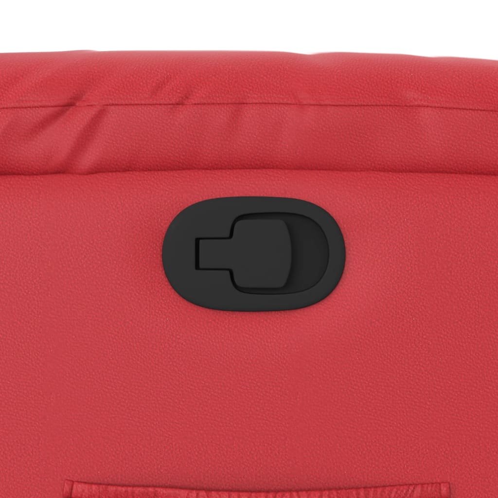 Poltrona Reclinabile Rossa in Similpelle | homemem39