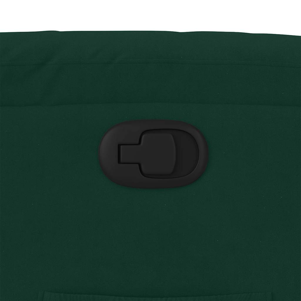Poltrona Reclinabile Verde Scuro in Velluto | homemem39