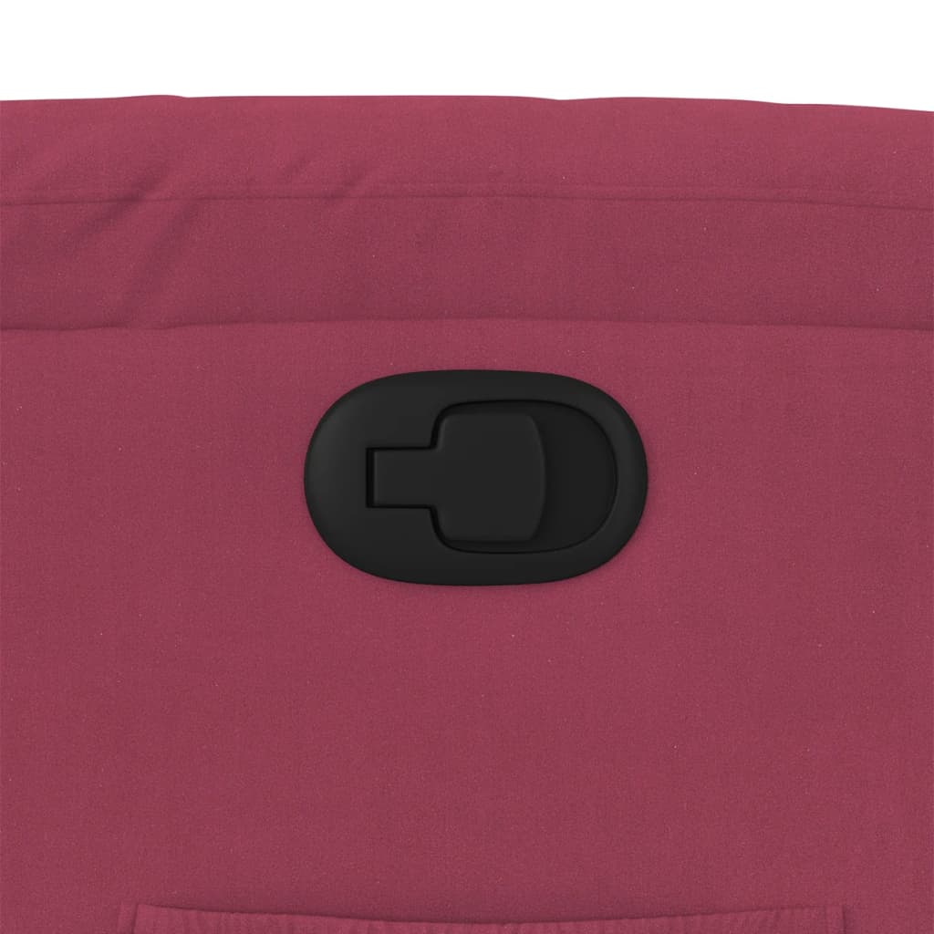 Poltrona Reclinabile Rosso Vino in Velluto - homemem39