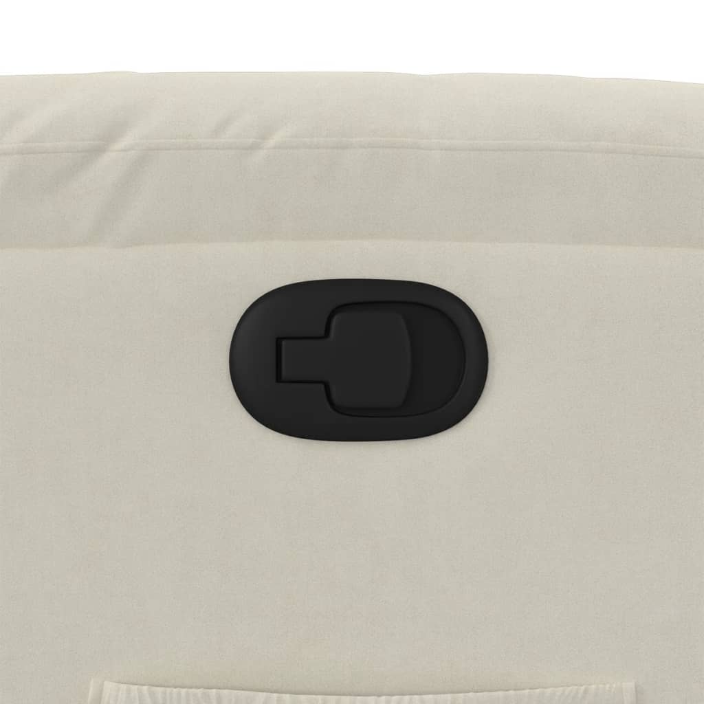 Poltrona Reclinabile Crema in Velluto - homemem39