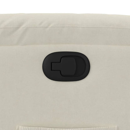 Poltrona Reclinabile Crema in Velluto - homemem39