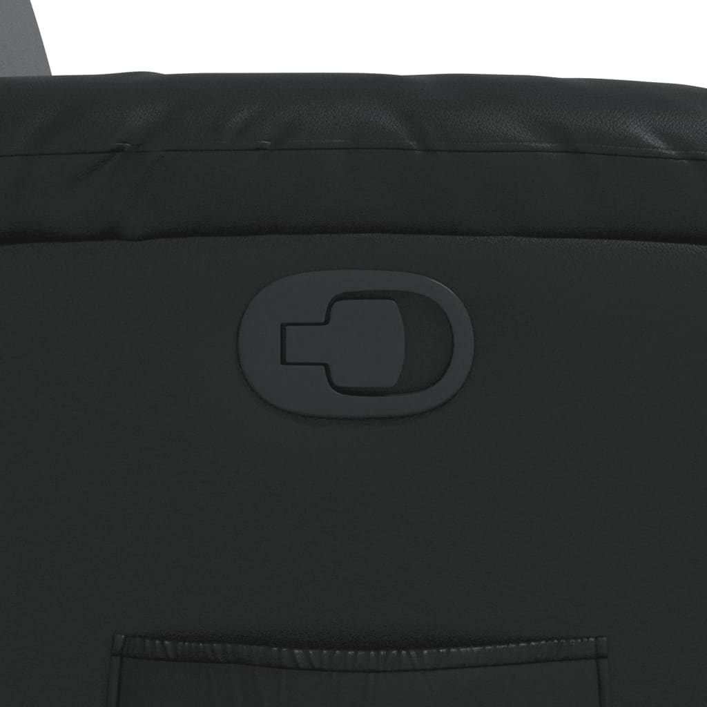 Poltrona Reclinabile Nera in Similpelle - homemem39