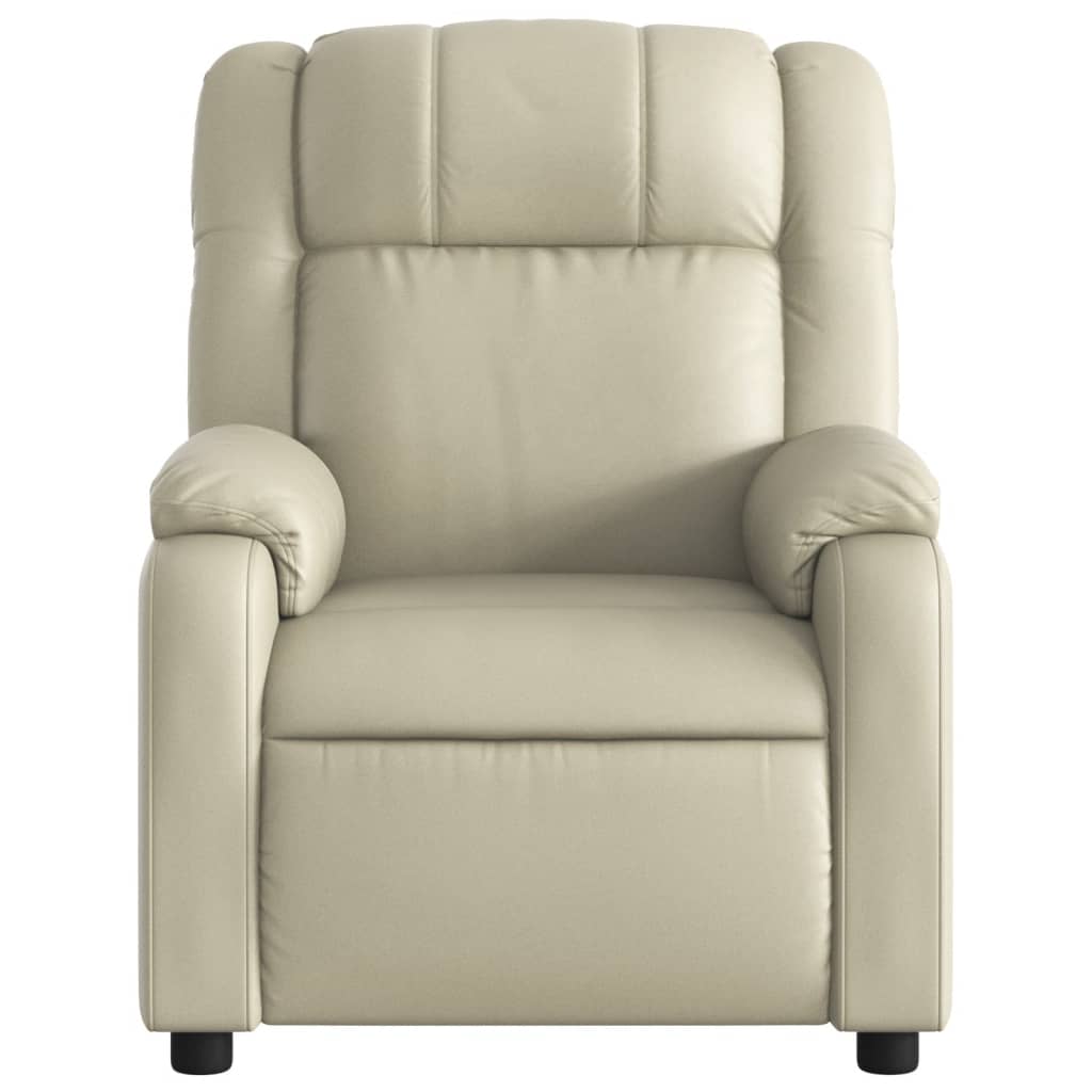 Poltrona Reclinabile Crema in Similpelle | homemem39