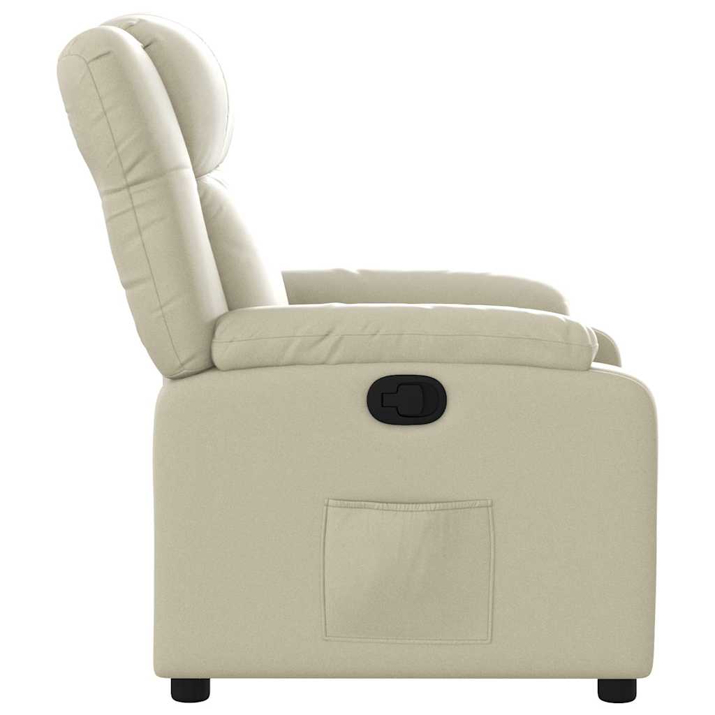 Poltrona Reclinabile Crema in Similpelle | homemem39