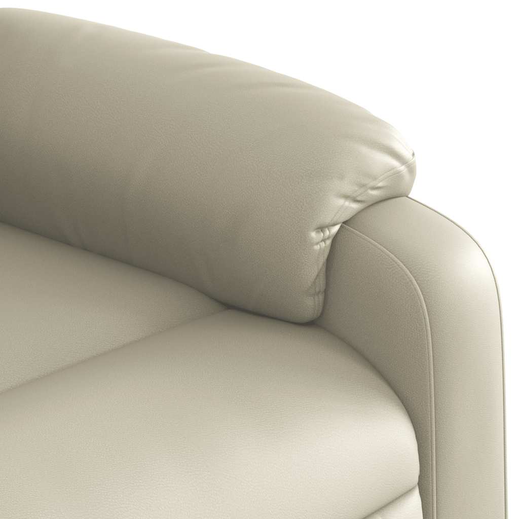 Poltrona Reclinabile Crema in Similpelle | homemem39