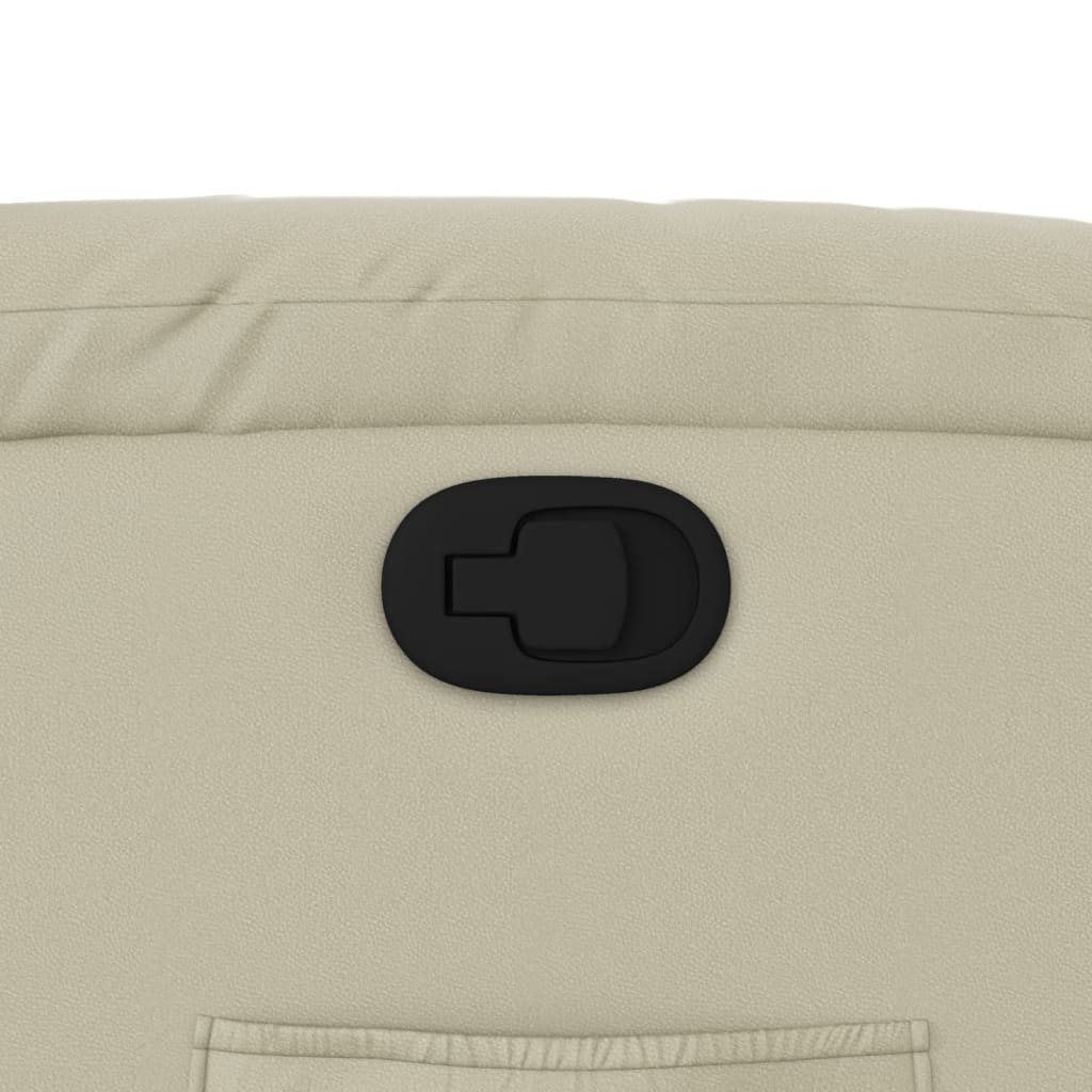 Poltrona Reclinabile Crema in Similpelle - homemem39