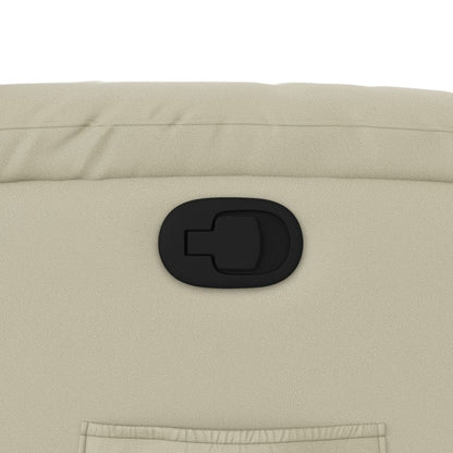 Poltrona Reclinabile Crema in Similpelle - homemem39