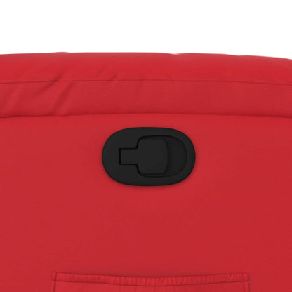 Poltrona Reclinabile Rossa in Similpelle | homemem39