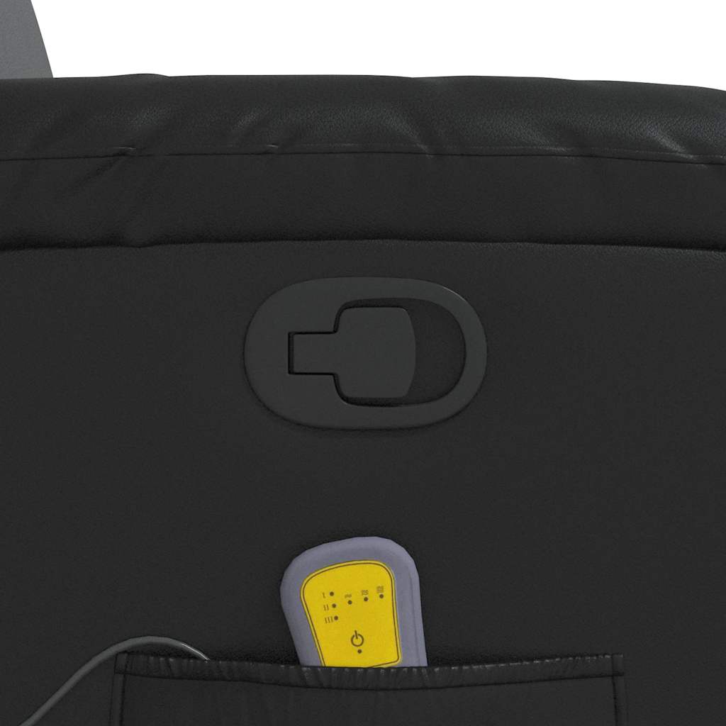 Poltrona Massaggiante Reclinabile Nera in Similpelle - homemem39