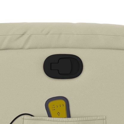 Poltrona da Massaggiante Reclinabile Crema Similpelle - homemem39