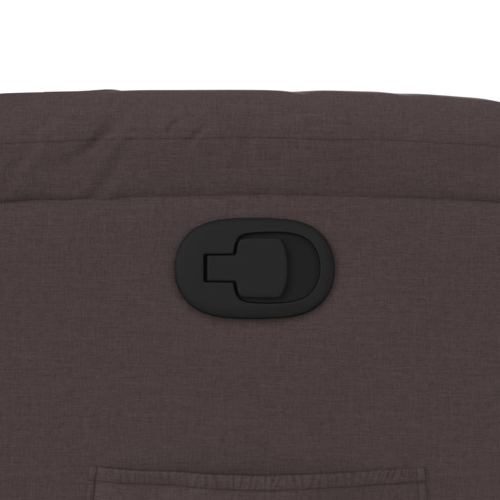 Poltrona Reclinabile Marrone Scuro in Tessuto - homemem39