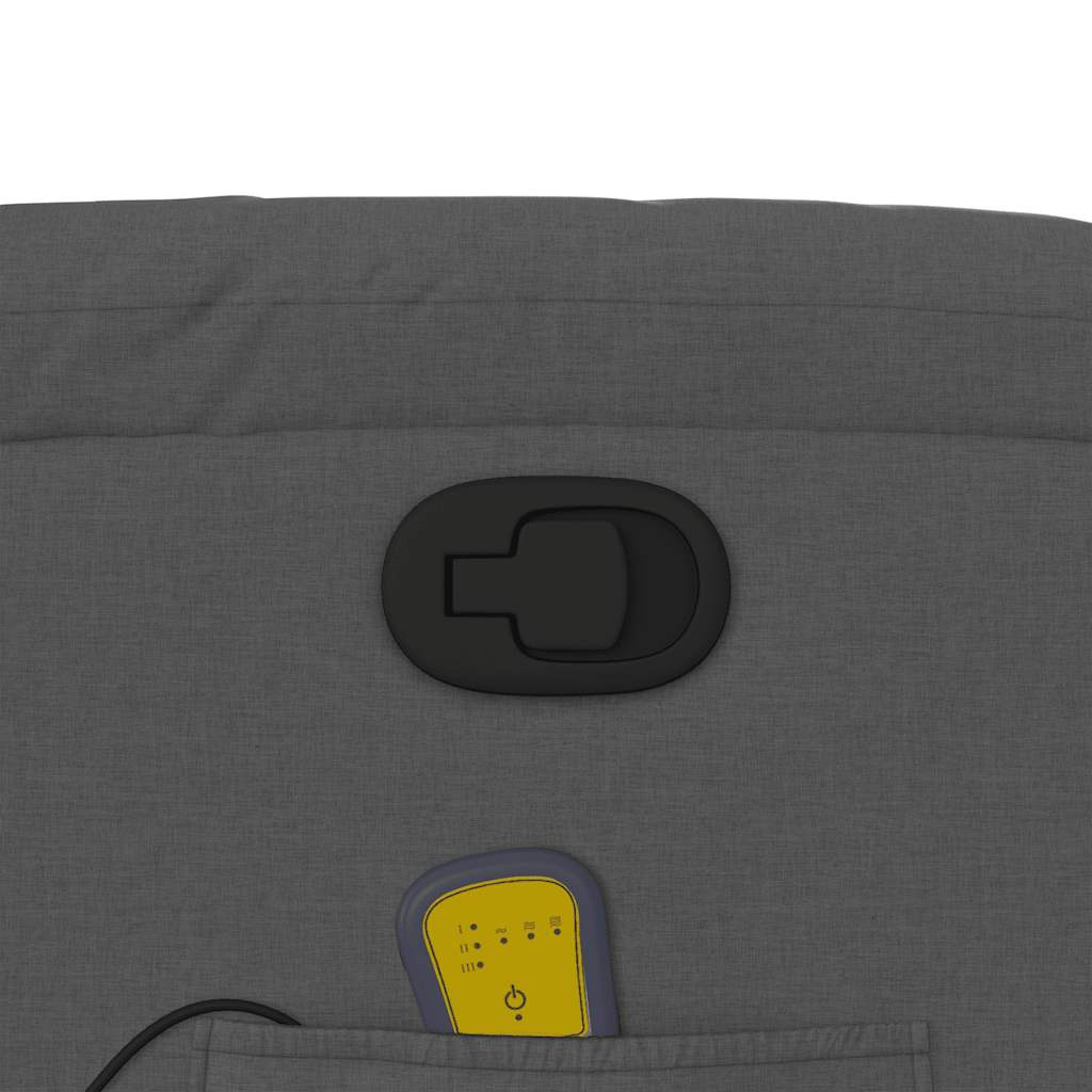 Poltrona Massaggiante Reclinabile Grigio Scuro in Tessuto - homemem39