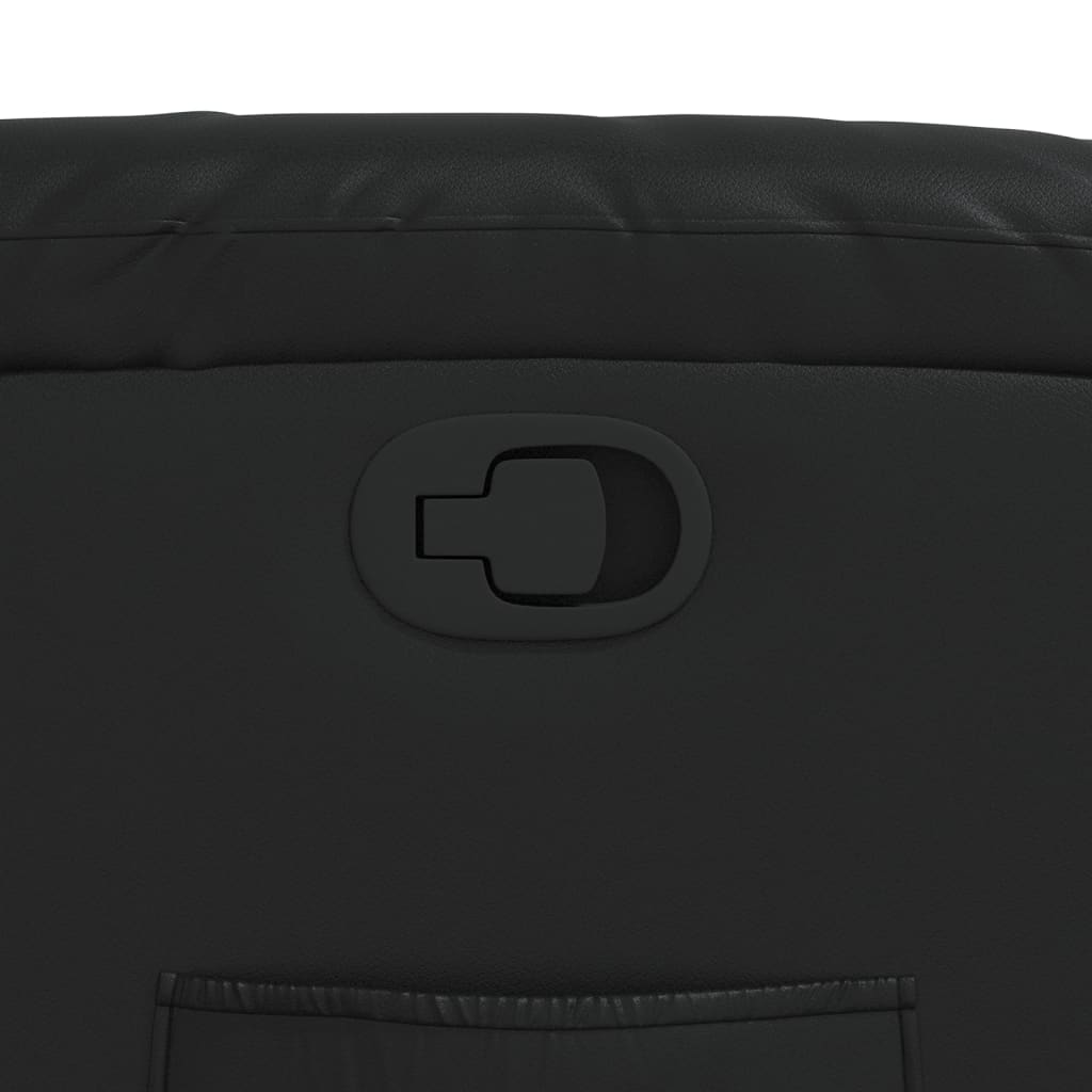 Poltrona Reclinabile Nera in Similpelle - homemem39