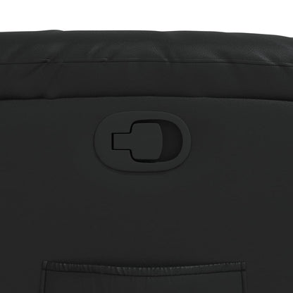 Poltrona Reclinabile Nera in Similpelle - homemem39