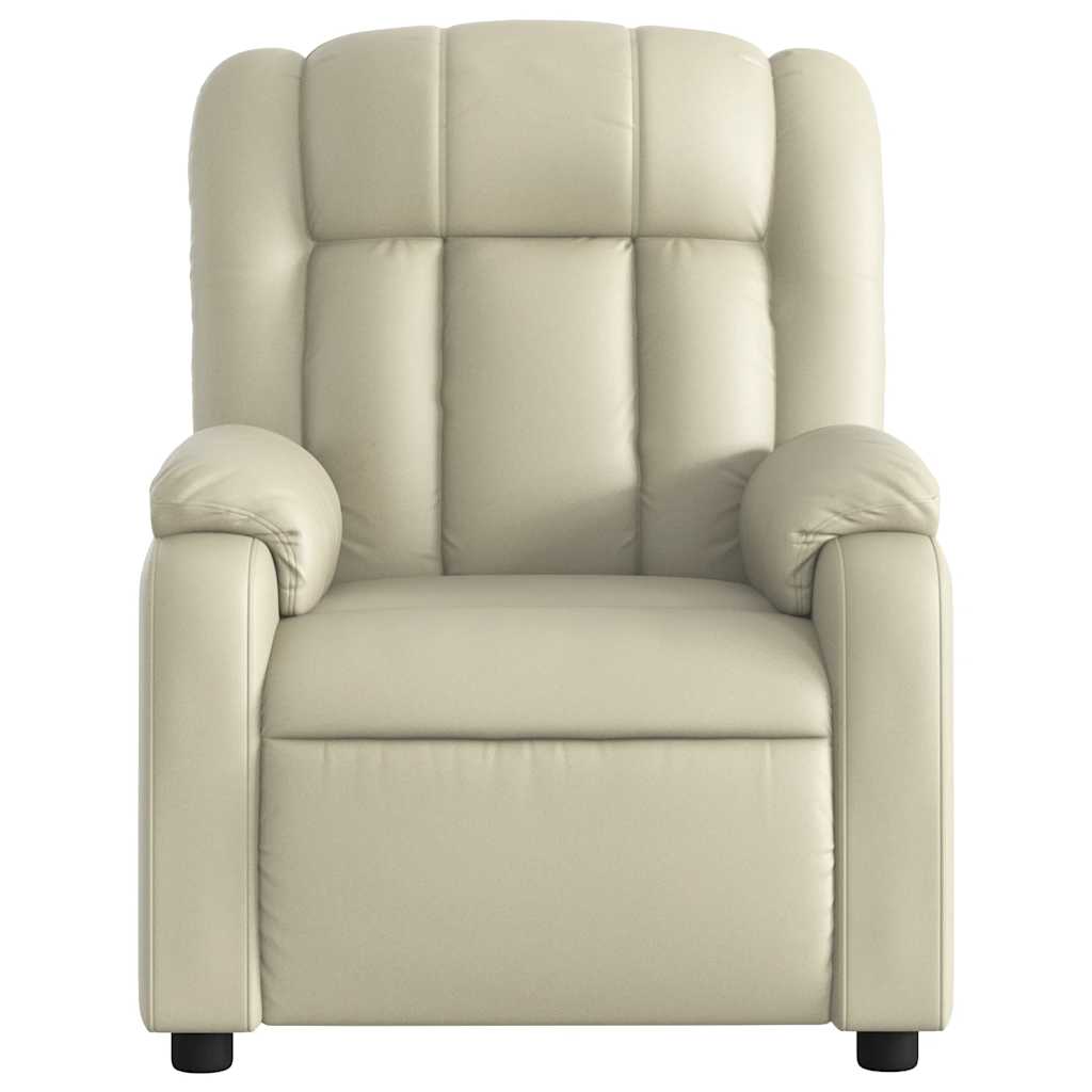 Poltrona Reclinabile Crema in Similpelle | homemem39