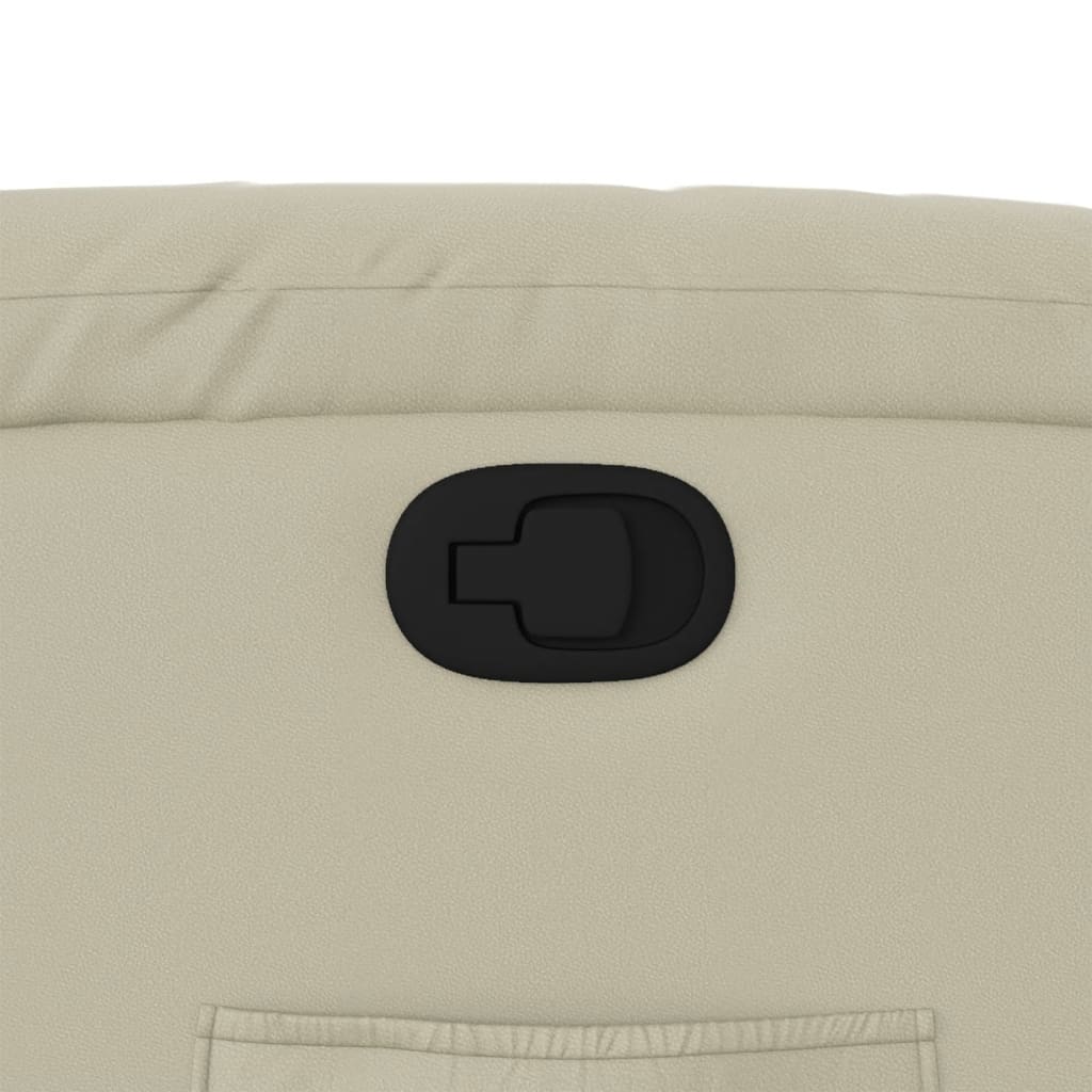 Poltrona Reclinabile Crema in Similpelle - homemem39